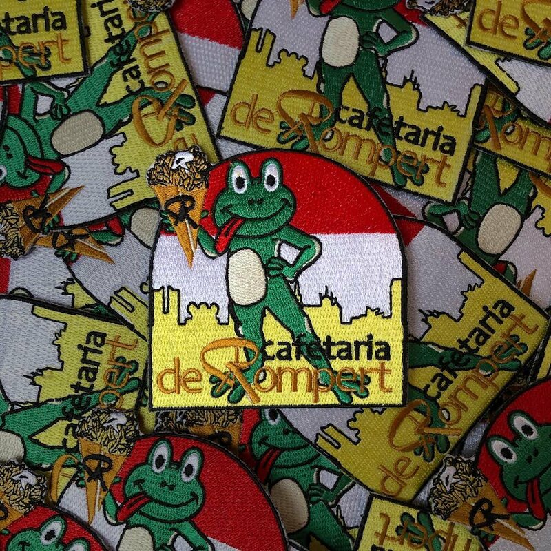 Oeteldonk Karneval für Niederlande Teppich Embleem Patches für Kleidung Aufkleber Eisen auf Frosch Brief Stickerei Patch auf Kleidung