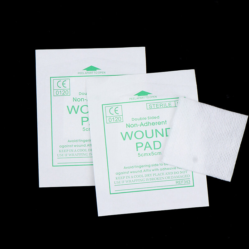 10Pcs Gauze Pad First Aid Waterproof Wound Dressing Absorbent Gauze Sponge Sterile Medical Gauze Pad Wound Care Supplies