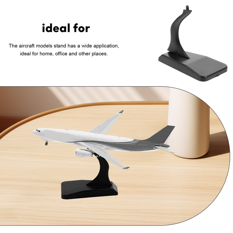 Espositore giocattolo per modello di aereo da 2 pezzi per bretelle decorative Base di supporto per aereo in plastica che mostra gli scaffali dei supporti