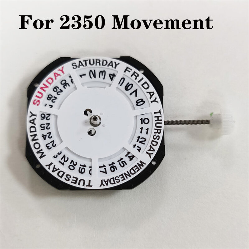 3-pin Quartz Movement Watch Accessories Date at 3 O'clock, 12 o'clock Day of the Week Watch Movement For 2350 Watch Movement