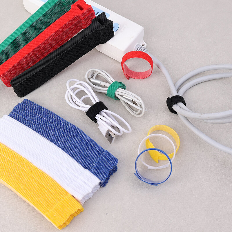 30PCS Nylon Reusable Releasable Cable Ties For Network Wire Charging Data Cord Earphone Mouse Line Fastener Management