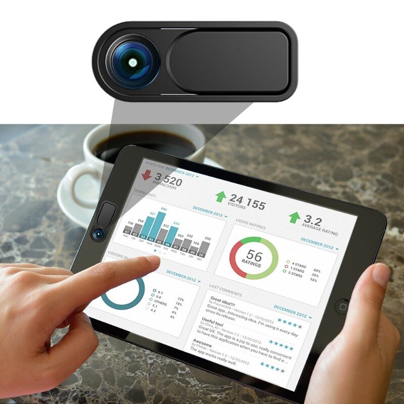 Obturateur Magnétique Coulissant en Plastique pour Webcam, Couverture pour Tablette iPad, Ordinateur Portable, Lentilles de Caméra de Téléphone Portable, Autocollant de Confidentialité