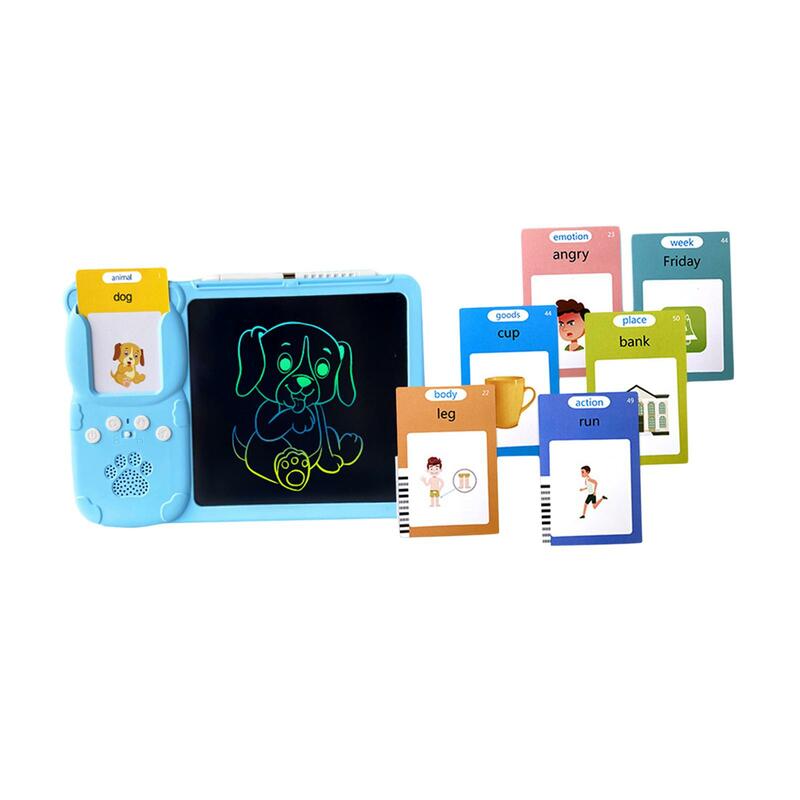 2 w 1 gadające fiszki Tablet do pisania zabawki edukacyjne zabawki Montessori fiszki z mową kieszonkową na prezenty dla dzieci