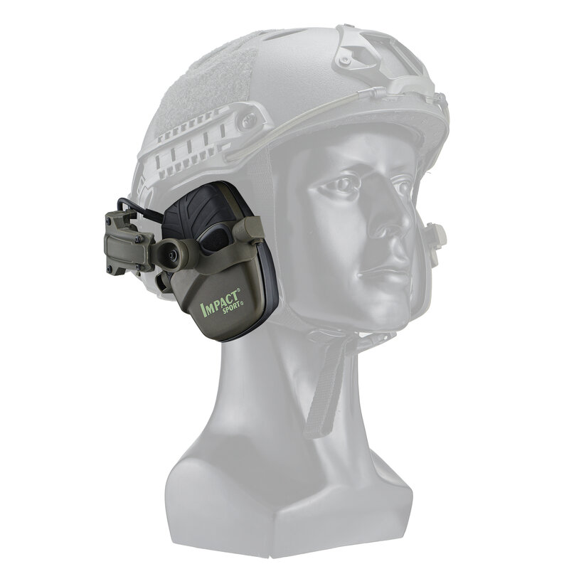 Tactical Electronic Shooting Headset, Versão montada do capacete, Captador de caça, Redução de ruído, Proteção auditiva