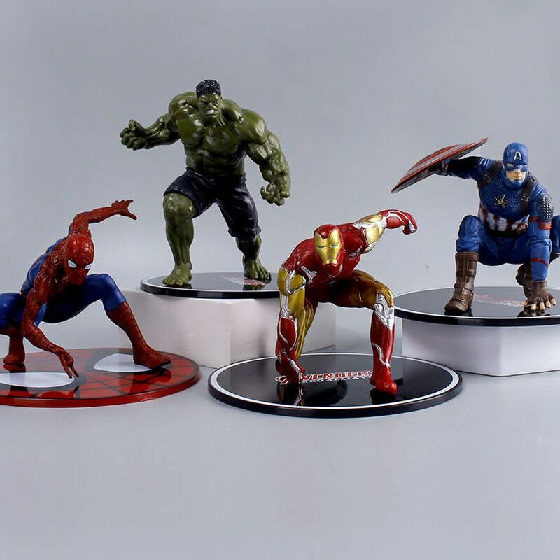 Wonder Film Super Held Gif Bloedbad Figuur Speelgoedmodel Karakter Verbazingwekkende Spider-Man Beweegbare Cosplay Ijzeren Man De Hulk Hanger