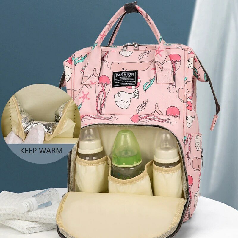 Mommy Diaper Bags Large Capacity Mother Travel Nappy Backpacks Maternity Nursing Bags Outting Bag Waterproof Storage Handbag