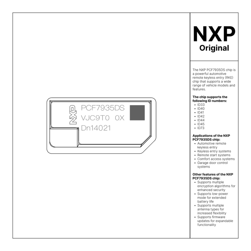 Chip transpondedor Original OEM NXP PCF7935 DS, 1/5/10 piezas, sin programar, ID33 40 a 44, para BMW, Fiat, Ford, Renault, VW, cerrajero