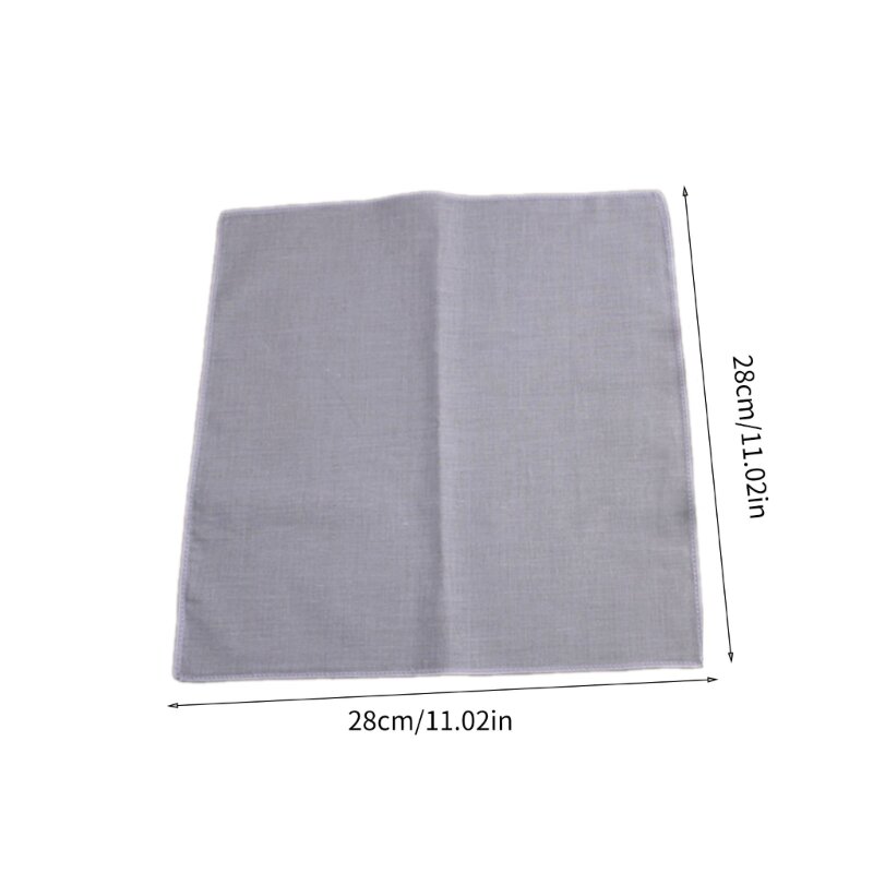 Портативный квадратный носовой платок для взрослых, моющийся карман для салфеток, однотонный носовой платок