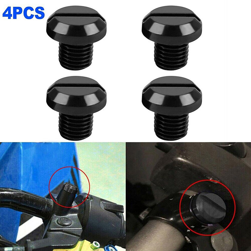 M10x1.25 CNC Universal Motorcycle Mirror Hole Blanking Plugs Screws Bolts Right Left Hand Thread Mirror Hole Caps