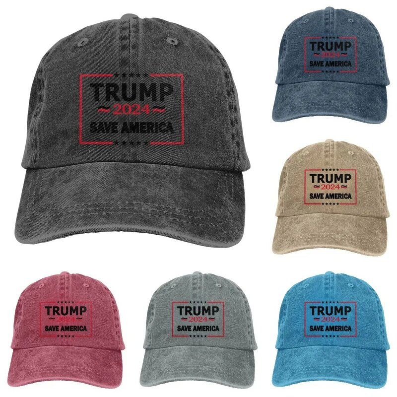 Trump 2024 Take America-gorra de béisbol para adultos, sombrero de vaquero, lavable, negro, ajustable, Vintage