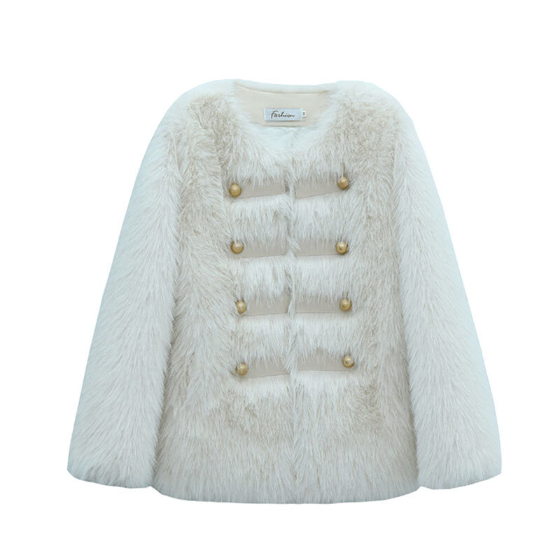 2022 novo outono inverno imitação de pele de raposa jaqueta feminina casaco de comprimento médio coreano solto casaco de pele quente feminino outwear fried street