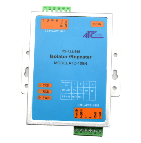 Industriële Klasse Aan De Muur Gemonteerde RS-485/422 Foto-Elektrische Isolatiegegevensrepeater ATC-109N Ontvanger Voor Het Verbeteren Van Het Relaissignaal