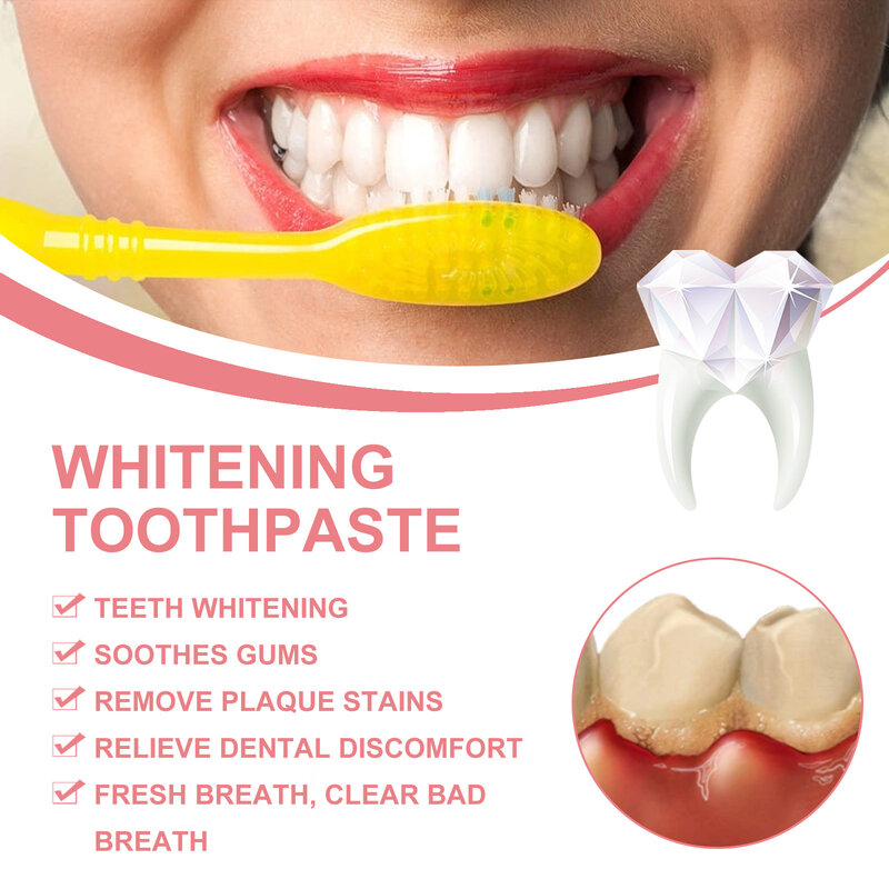 Dentifrice blanchissant pour les dents, dissolvant de calcul dentaire, élimination des odeurs de la bouche, prévention de la mauvaise haleine, parodontite, nettoyage des dents