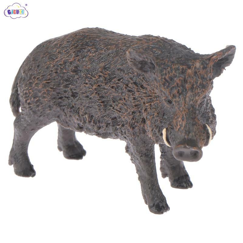 New 1PC Simulation Animal Wild Boar PVC Model Cartoon Figure Kids Preschool Figurine Toy Home Decor Gift