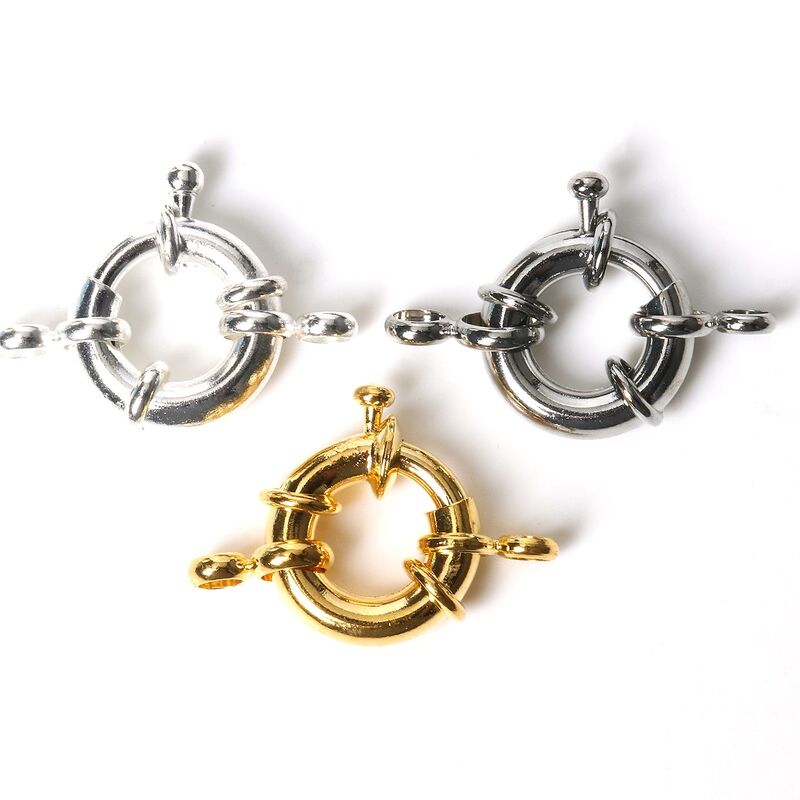 Fechos de mola inoxidável para Jóias, Ganchos End, Sailor, Gold Color, Pulseira e Colar Conectores, Acessórios, 10 Pçs/lote