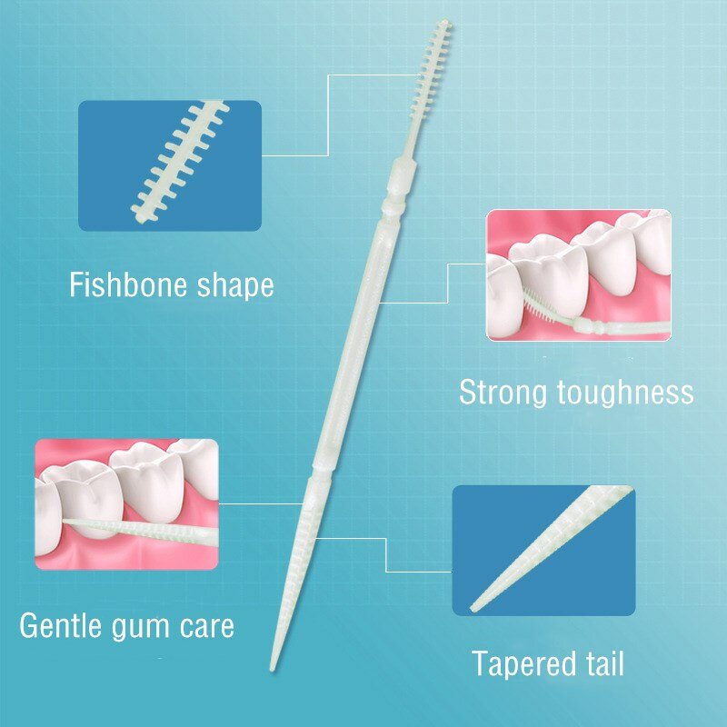 300 Pcs/lot Plastic Tooth Stick Dental Floss Rods Brush Wedding Party Toothpicks Dentistry Oral Care Cleaning Tools Floss Sticks