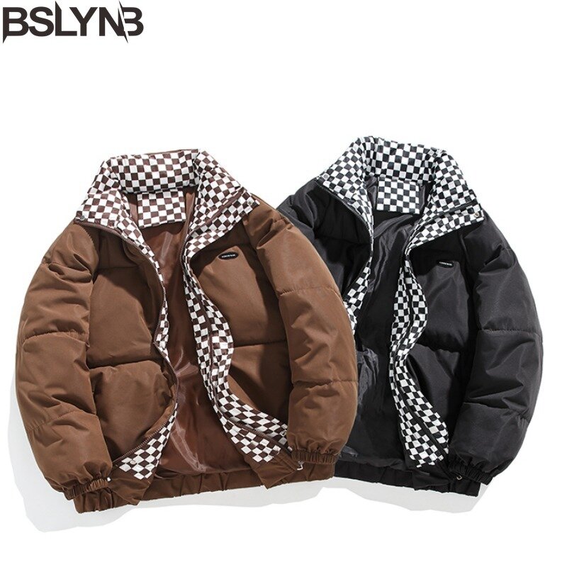New Winter Down Cotton Jacket Women's and Men's Thick Warm Puffer Parkas Loose Fit Zipper Coat