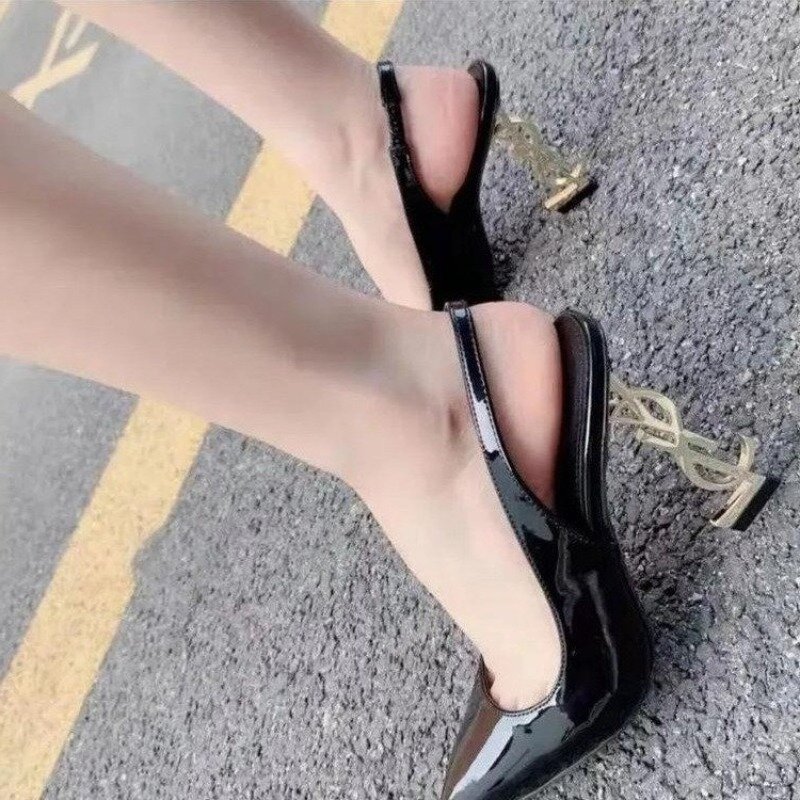 2024 Summer New Women's Sexy Pointed Solid Color Stiletto High Heels Outdoor Casual Comfortable Shallow Mouth Women's Shoes