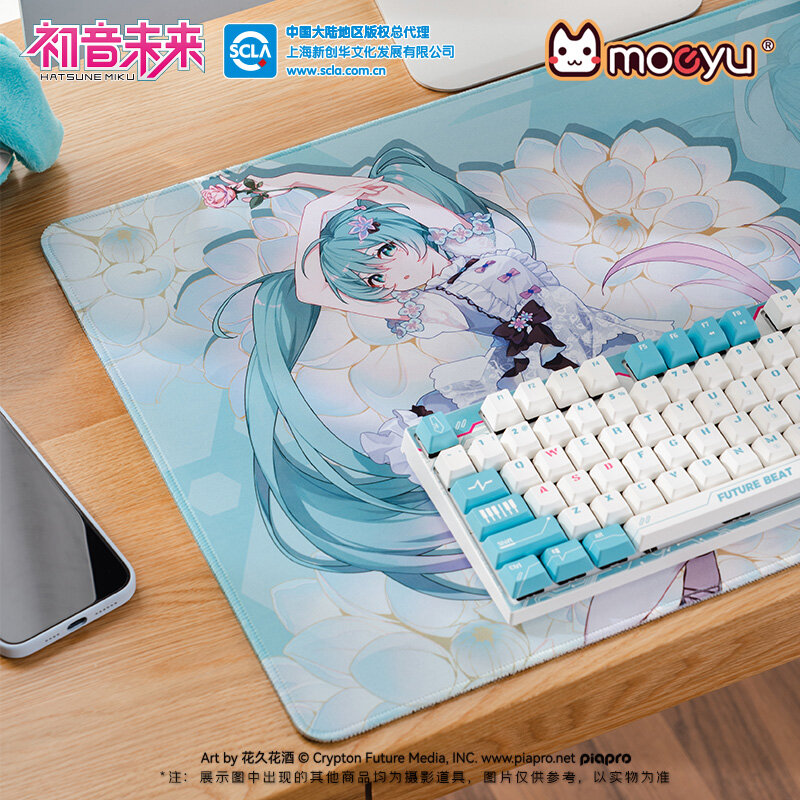 Moeyu Anime Mouse Pad Miku39 Mousepad Vocaloid Cosplay Gamer tappetino da scrivania tappetino per tastiera grande giappone Cartoon Playmat accessorio da gioco