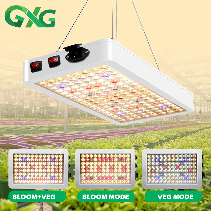 식물용 Phytolamp LED 조명 성장 조명, 텐트 꽃용 식물 램프, 전체 스펙트럼 3 가지 작동 모드, 110V, 220V, 45W, 90W