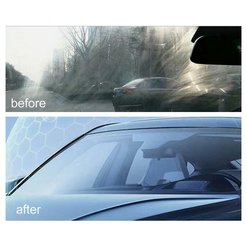 Pembersih kaca mobil, semprotan penghilang noda kaca, efektif memoles perlindungan jendela, pembersih kaca mobil untuk berkendara aman