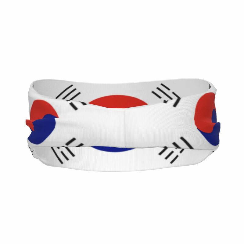 Respirável Sports Sweatband para Yoga, Headband, Faixa do cabelo, Bandeira da Coréia do Sul