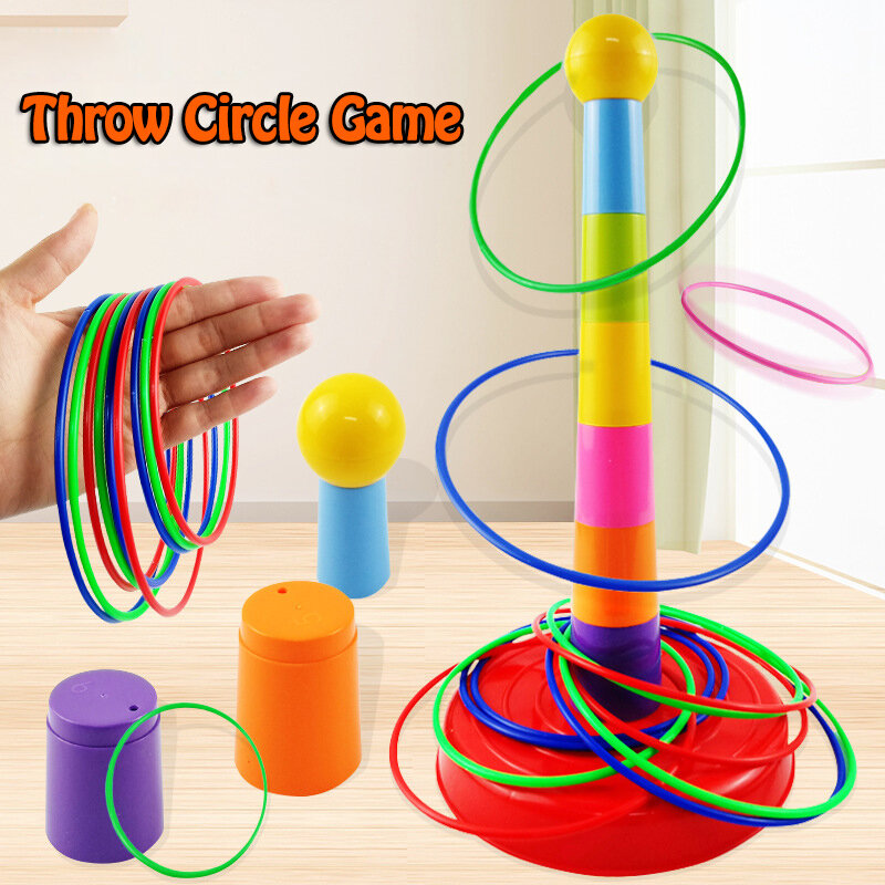 Gooien ringspel voor kinderen ring stapelen speelgoed leuk binnen en buiten ouder-kind interactie cirkel vroeg onderwijs cadeau