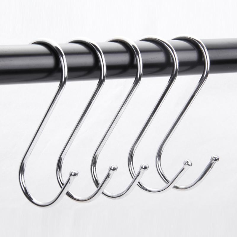 Stainless Steel Double S Shape Storage Hook Purse Hook For Bathroom Kitchen Wall And Door Organizer Accessories