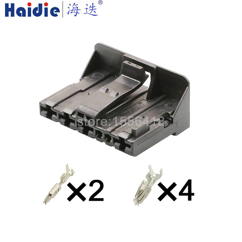1-20 sets  6pin auto plastic cable plug T1007197Z-1/T1007197Z1/13638 wire harness  connector with terminals T1007197Z-1