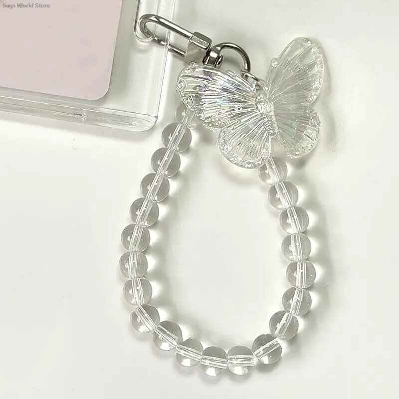 Crystal Butterfly 3 Inch Acrylic Card Holder Photocards Display Credit ID Bank Card Protective Case Keychain Pendant Fashion
