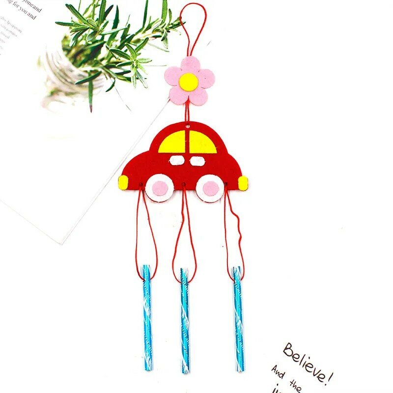DIY Wind Chimes Art Crafts Toy para crianças, educacional artesanal, ensino Aids, jardim, festa em casa, meninas, presentes de Natal, crianças, 8pcs