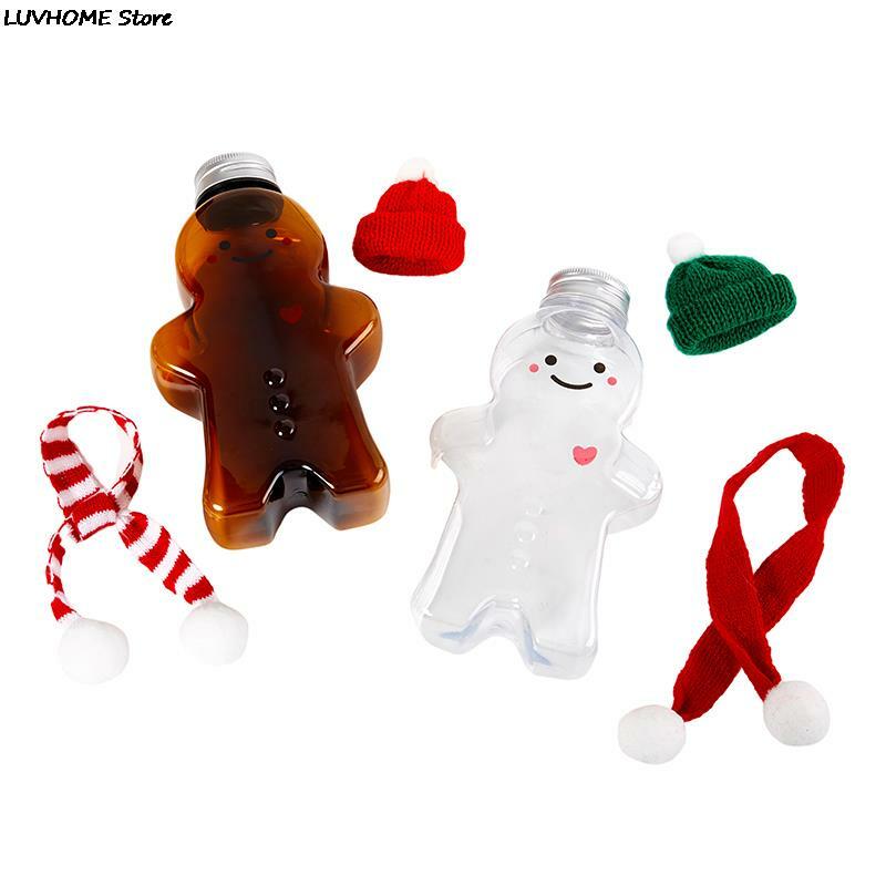 Gingerbread Man Cute Bear Shape Plastic Drink Cup, Decorações de Natal, Brinquedos Criativos, Kids Gift, 2022