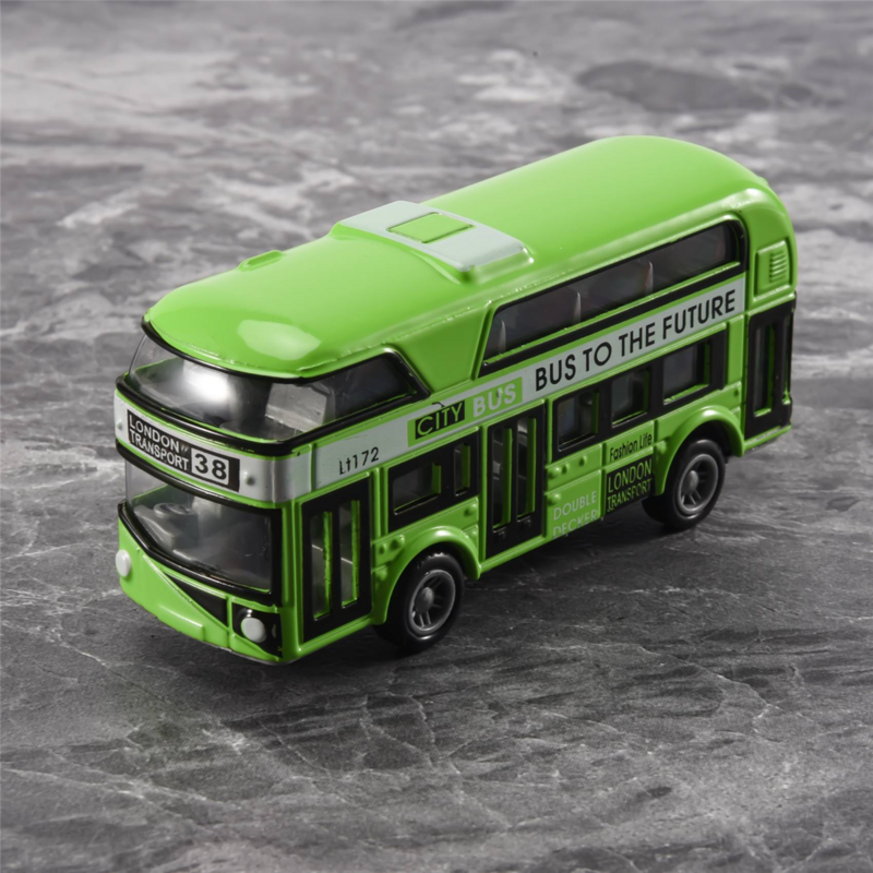 Double-Decker Bus London Bus Design Car Toys Sightseeing Bus Vehicles Urban Transport Vehicles Commuter Vehicles,Green