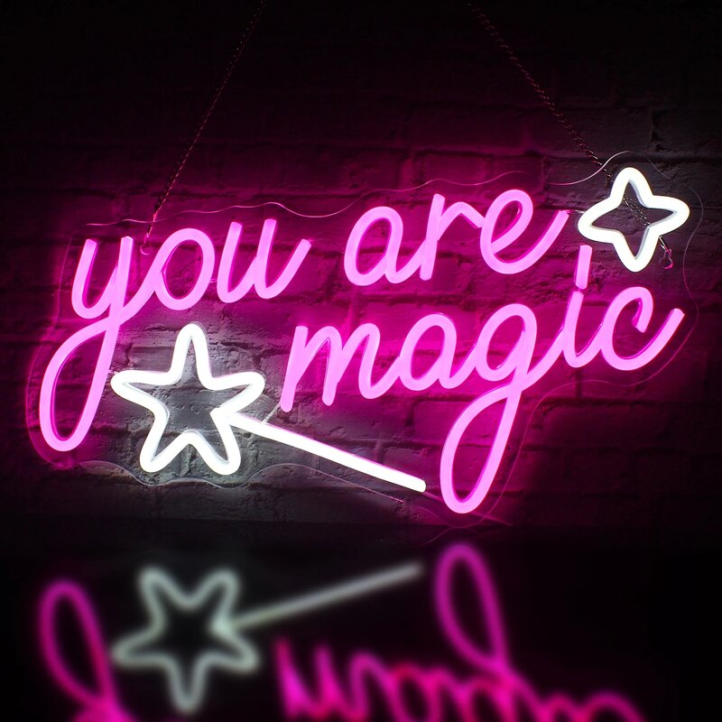 You Are Magic Neon Sign LED Lights Room Decor USB Wall Lamp Handmade Wedding Marriage Birthday Party Bedroom Decoration Logo