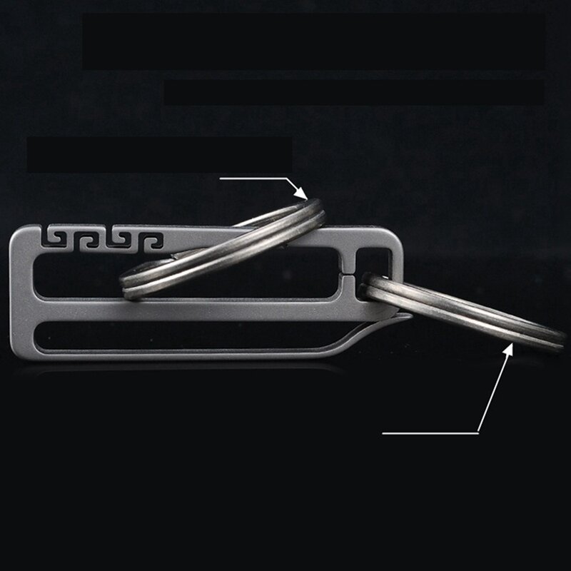 Retail Riem Gesp Outdoor Tool Titanium Legering Sleutelhanger Gesp Heren Taille Opknoping Ring