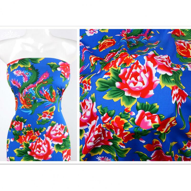 Tela floral tradicional para costurar, tela de algodão com projeto floral, patchwork, diy, ofícios, verão