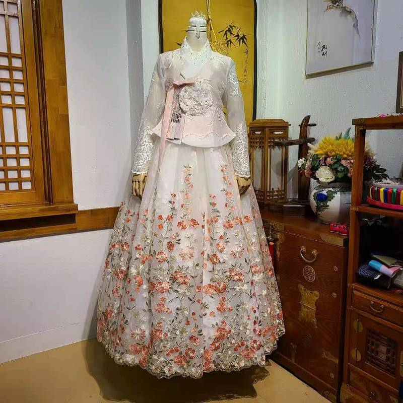 Costume coréen Hanbok pour mariée, robe de mariée pour cérémonie de mariage, vêtements pour dames