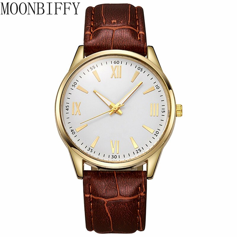 Reloj minimalista de lujo para Hombre, pulsera de cuero ultrafino, de negocios, informal, de cuarzo