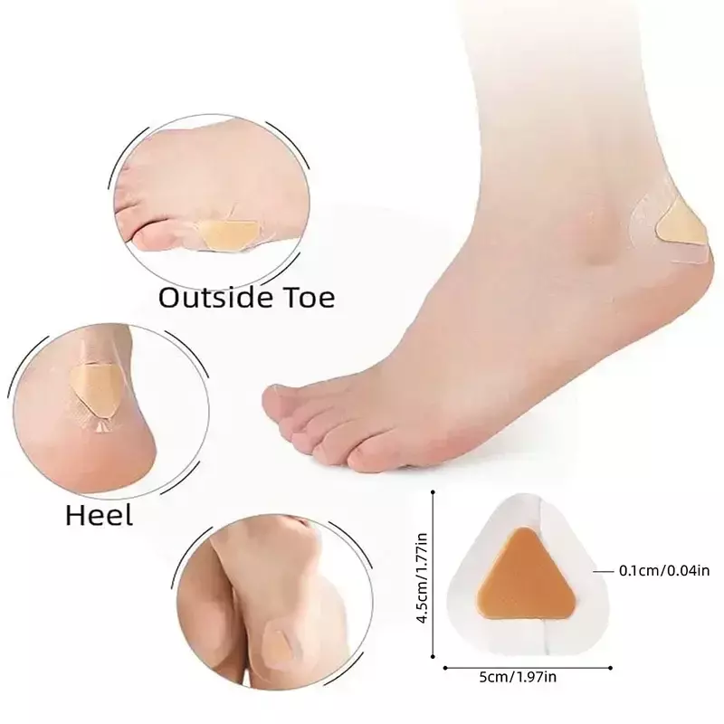 100PCS Silicone Gel Shoes Stickers Pain Relief Patch Liner High Heel Sticker Feet Care Adhesive Hydrocolloid Pads Cushions