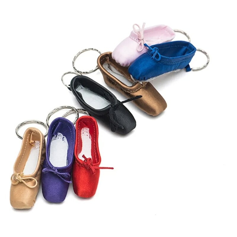 Dropship buty baletowe brelok jedwabny Mini Pointe breloczek do butów elegancki klucz dla entuzjastów tańców baletowych