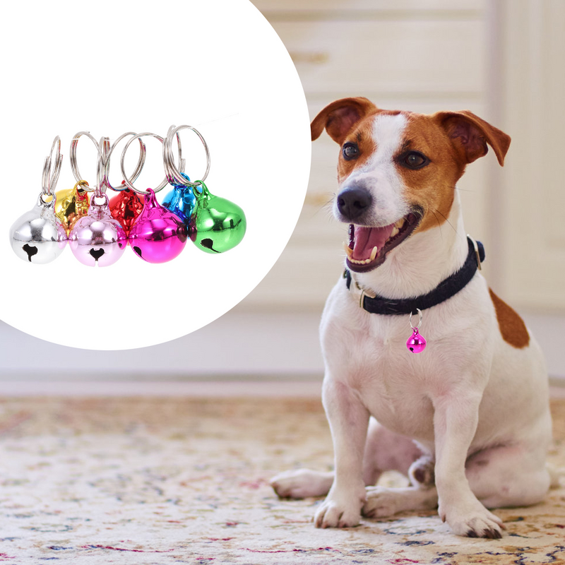 24 Pcs Small Dog Pet Bell Accessories Decor Training Collar Charm Metal Decorative