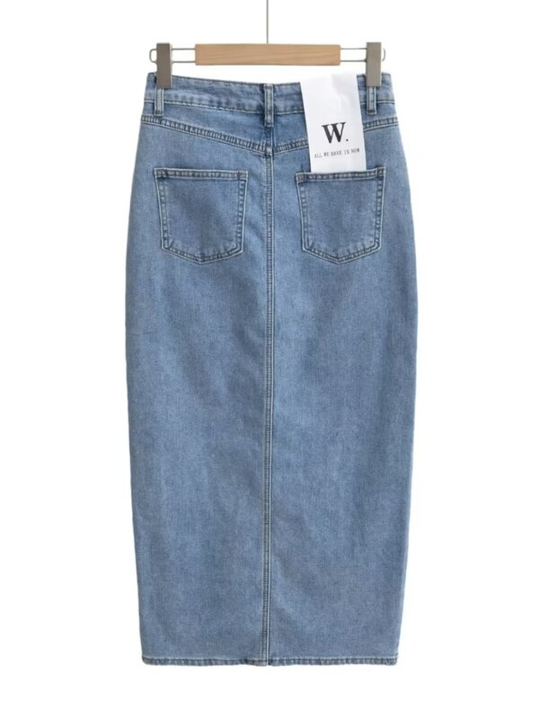 Демисезонная джинсовая юбка, привлекательная Женская юбка