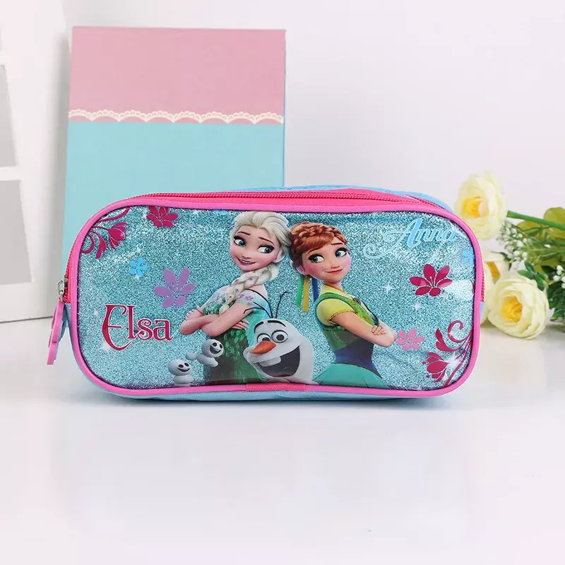 Disney  Children's Pen Bag Cartoon Anime Peripheral Characters Printed Student PVC Large Capacity Stationery Storage Pencil Bag
