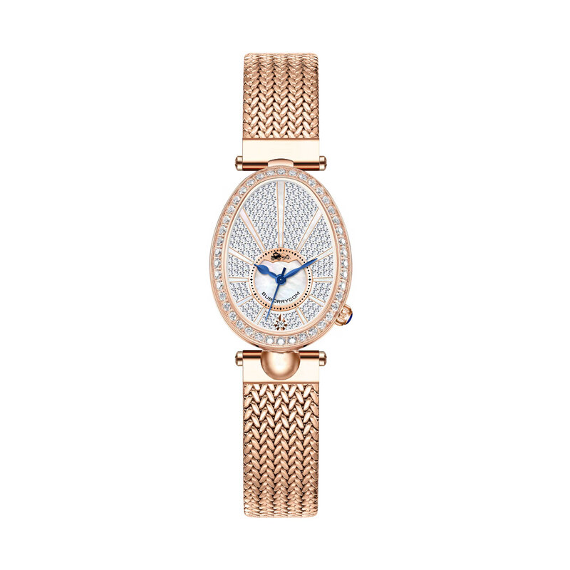 Relógio de quartzo incrustado de diamantes da rainha, relógio impermeável para aniversário da namorada das meninas