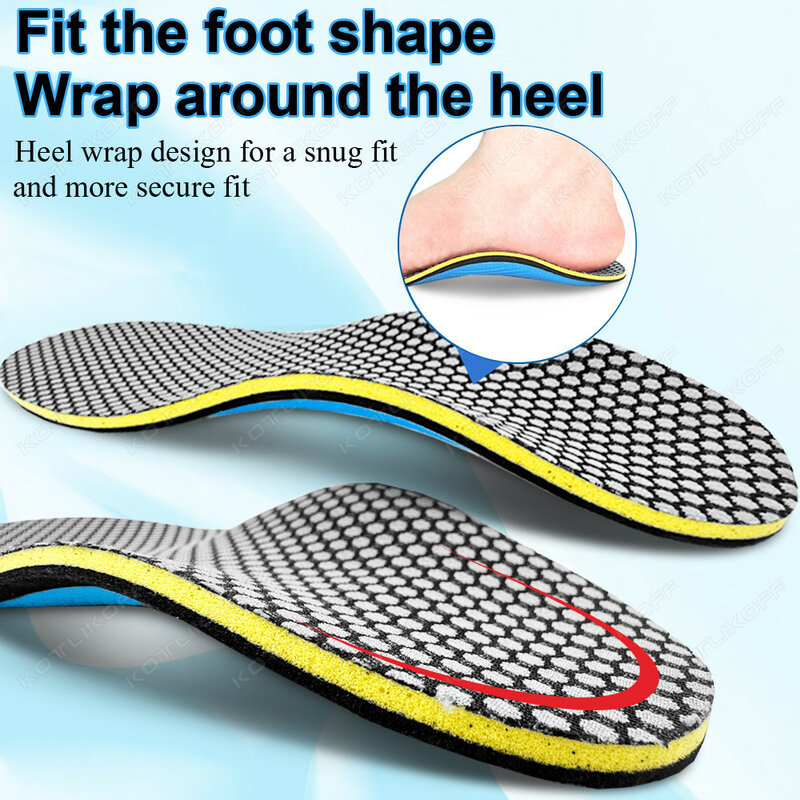 KOTLIKOFF-Sapatos ortopédicos, Palmilhas EVA para pés chatos, Arch Support Spur, Almofada de calcanhar esportiva