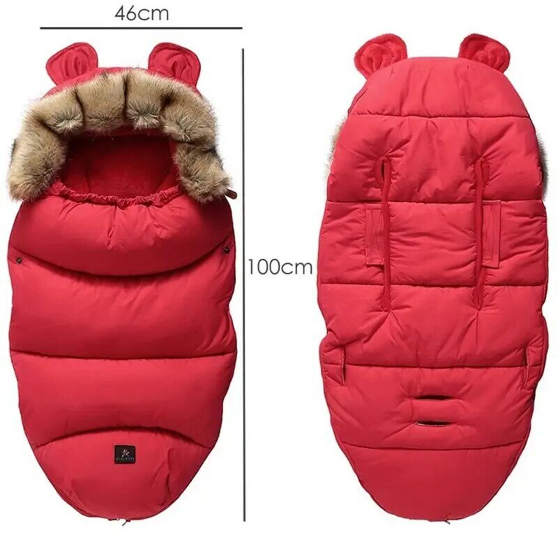 Saco de dormir ao ar livre do inverno do bebê recém-nascido, manta-se aquecido, saco de dormir do recém-nascido, 0-3 anos
