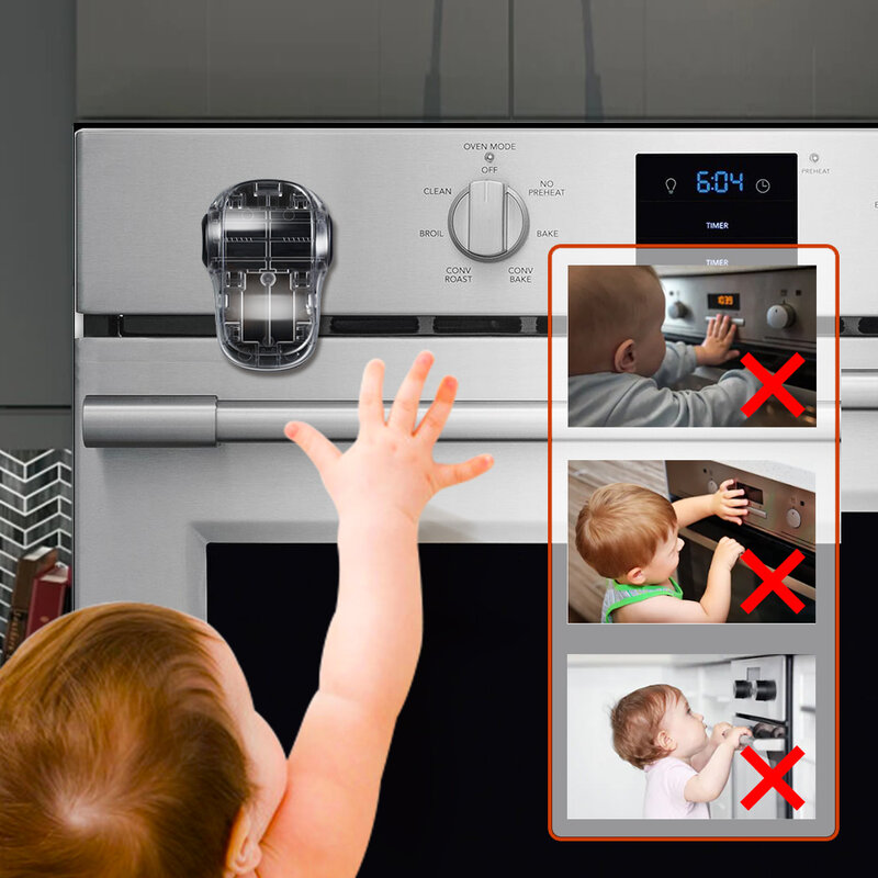 調節可能な子供用オーブンロック,新しいデザイン,安全性,子供用オーブンドアストッパー,1個