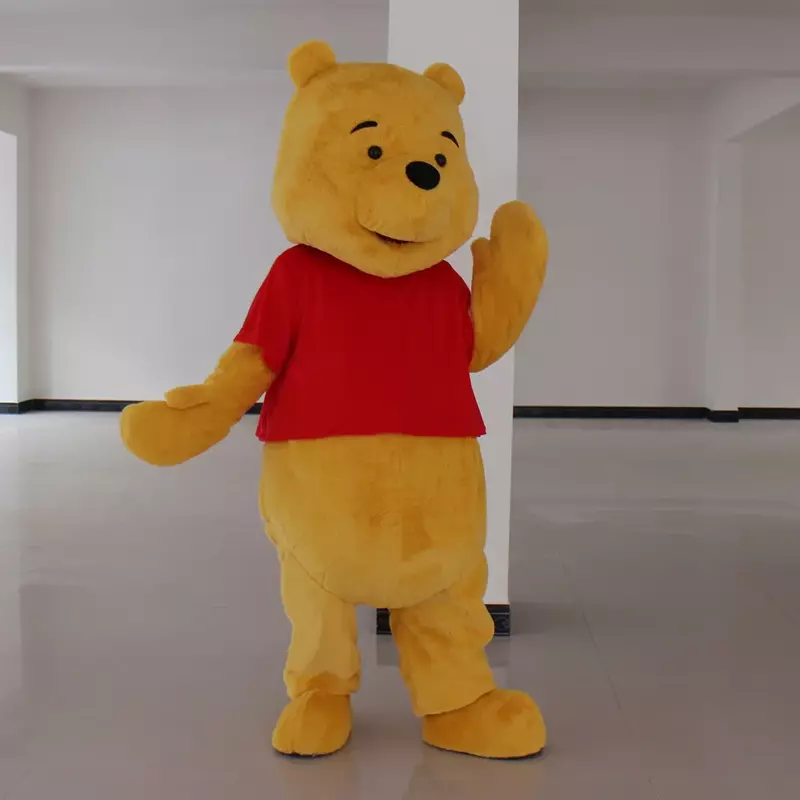 Cosplay kostum maskot beruang, Winnie the pooh karakter kartun Disney, kostum iklan, pakaian mewah, properti karnaval hewan pesta