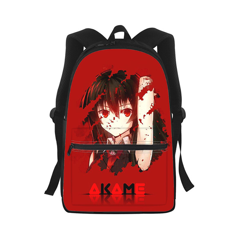 Mochila con estampado 3D de Anime Akame Ga Kill para hombre y mujer, bolso escolar para estudiantes, mochila para ordenador portátil, bolso de hombro de viaje para niños