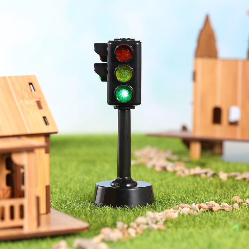 NUOBESTY-Lámpara de señales de tráfico para bebé, juguetes de luces de tráfico, juguetes de educación temprana para niños
